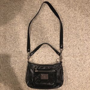 Coach Poppy Black Leather Crossbody Bag